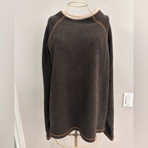 KUHL Alpaca Men's Size L Brown Sweater with Cream Accents